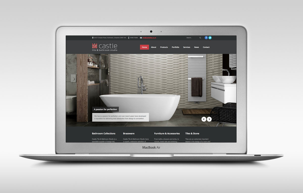 Castle Tile & Bathroom Studio Website
